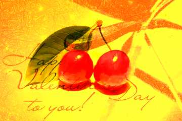 FX №159148  Cherry happy valentines Greeting Card
