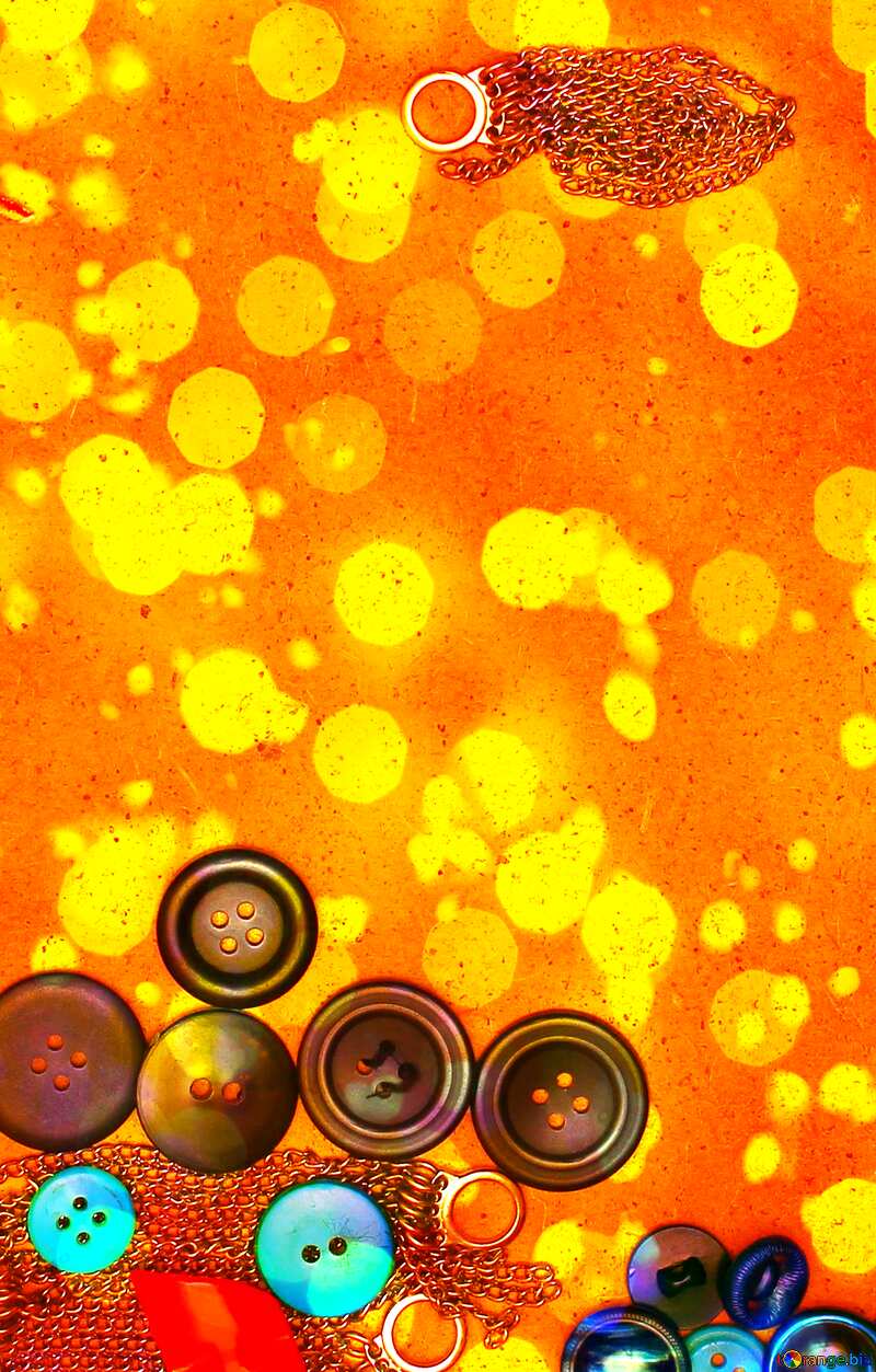 Buttons and orange bubbles materials №36327
