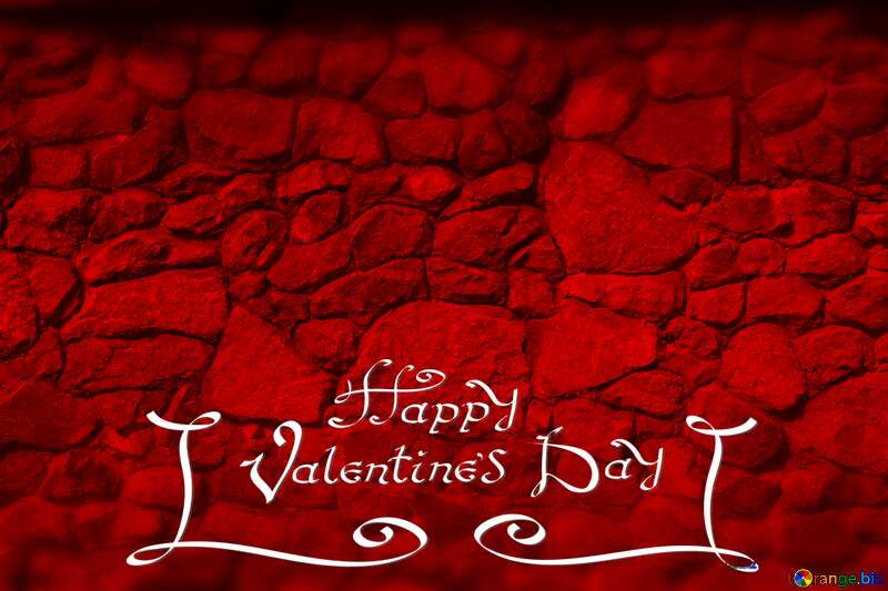 Happy Valentines Day red masonry №12852