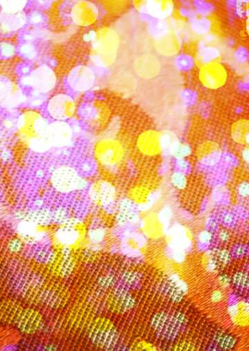 FX №163753 The texture of fabric through the lens. Macro. Bokeh colored lights background