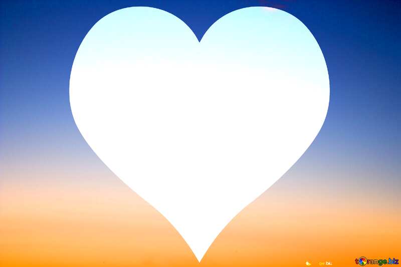 Heart sunset heart card №16062