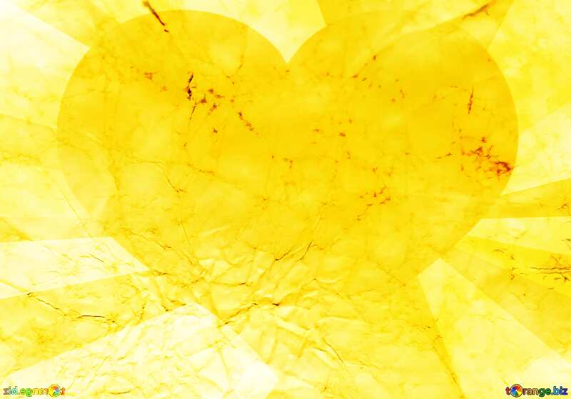 Yellow heart background vintage paper texture №16030