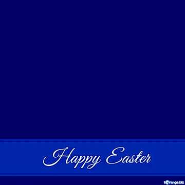 Blue card with Inscription Happy Easter    