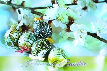 FX №169437 Easter holiday Happy Easter card write text background
