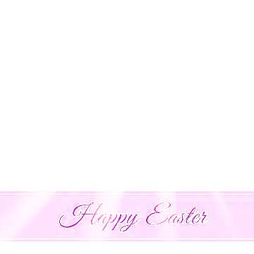 Happy Easter on pink ribbon