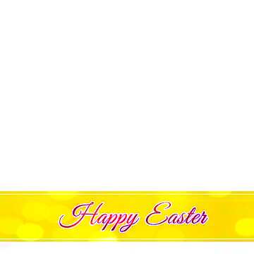 FX №169363 Inscription Happy Easter on bokeh ribbon