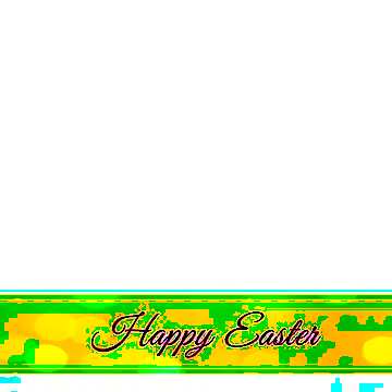 FX №169362 Inscription Happy Easter on greenribbon