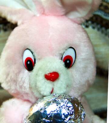 FX №169006 Rabbit Doll with chocolate egg ball
