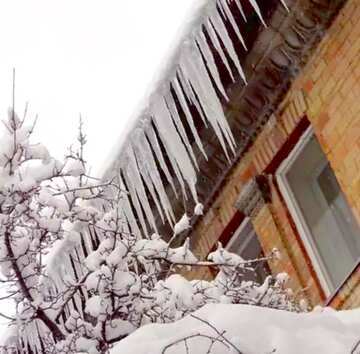 FX №17844 Image for profile picture Many icicles on the roof.