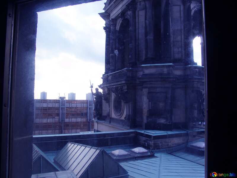 Blue color. A window on the roof. №11835