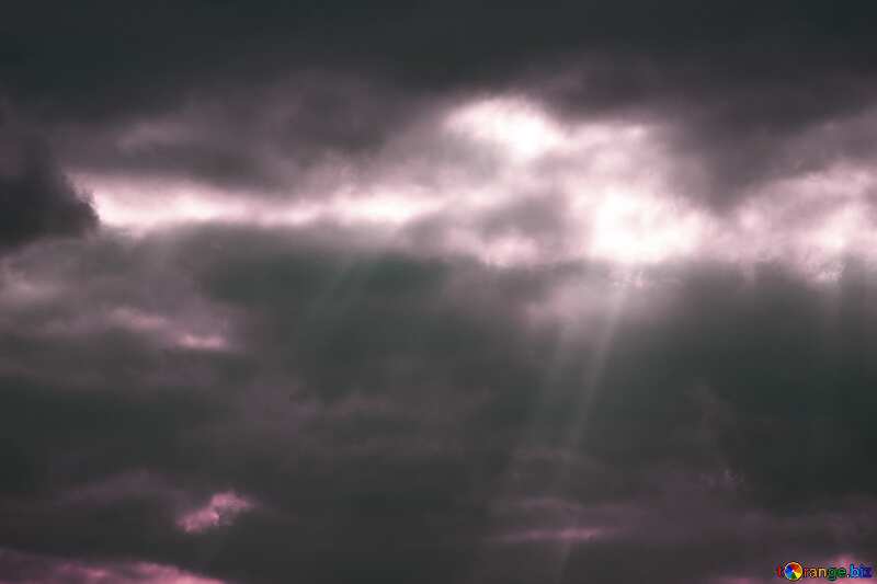 Purple color. Ray of sun on the dark sky. №1112