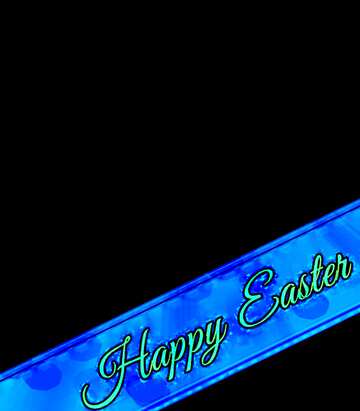 FX №170071 Card with text Happy Easter on blue