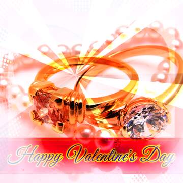FX №170880 Greeting for Happy Valentine`s Day with Jewelry