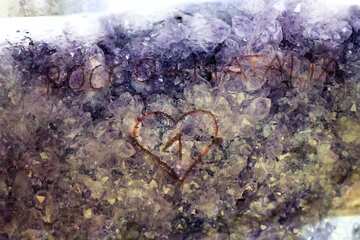FX №170971 The inscription on the tree of love Gemstone Amethyst texture