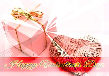 FX №170848 A love gift Greeting card retro style background Lettering Happy Valentine`s Day