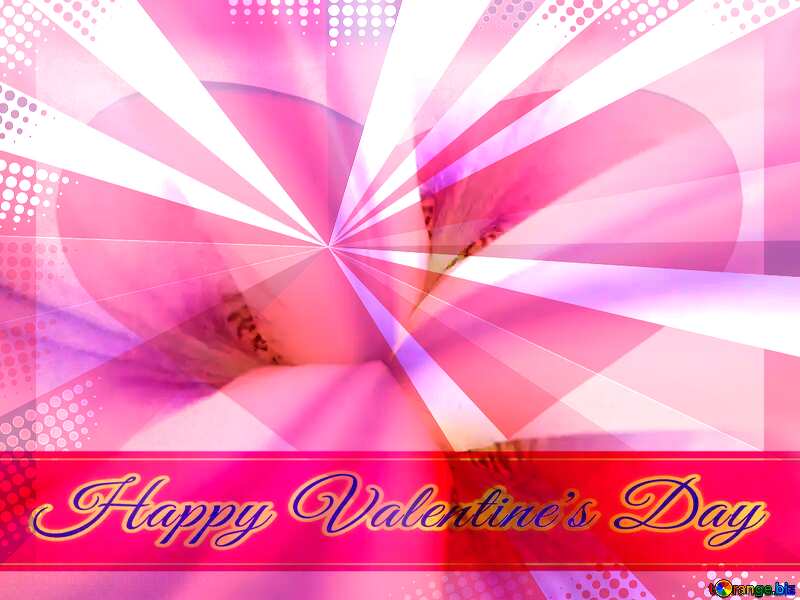 Macro flower background Greeting card retro style background Lettering Happy Valentine`s Day №46878