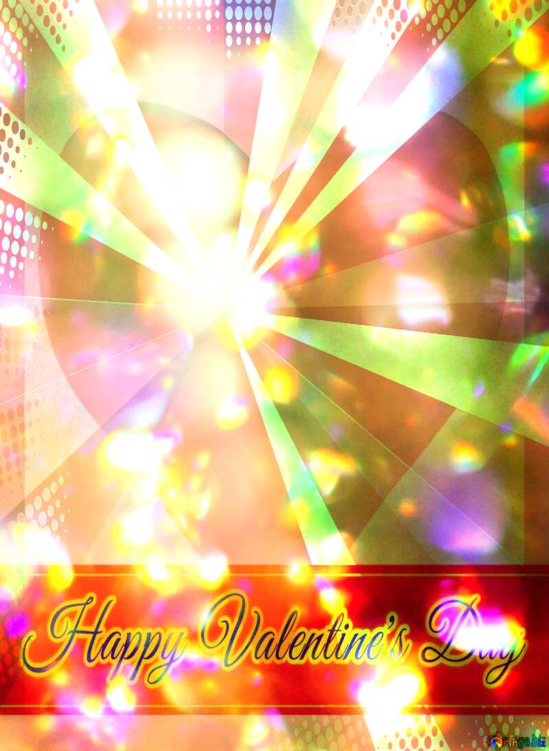 Color blurred Happy Valentine`s Day card №48882