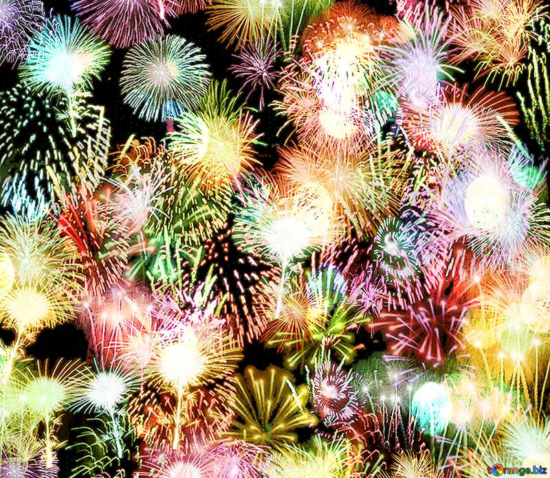 Fireworks texture overlay bokeh background №39942