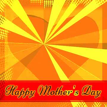FX №171116 Creating card for  Happy Mother`s Day background with heart and rays