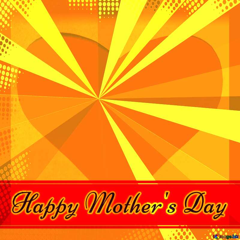 Creating card for  Happy Mother`s Day background with heart and rays №49670