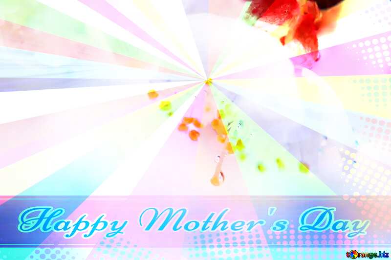 Spring wallpaper Retro style card for Happy Mother`s Day with Colors rays №29891