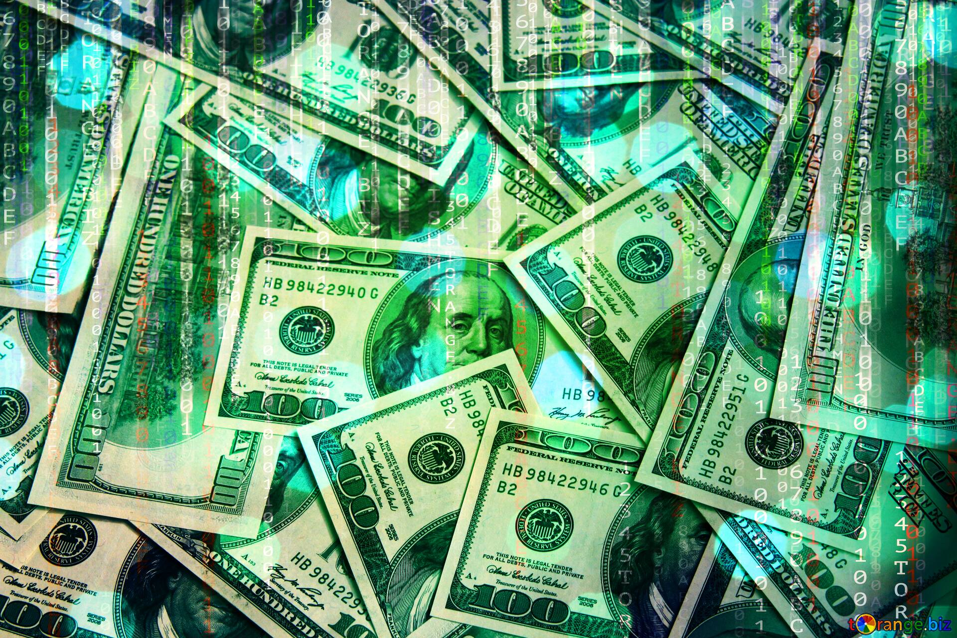 Download free picture Dollars on desktop wallpaper Digital matrix style  background on CC-BY License ~ Free Image Stock  ~ fx №172051