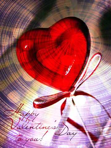 FX №172793 Greeting Card Happy Valentine`s Digital Binary data  bokeh background