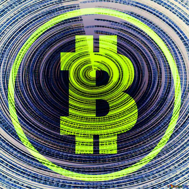 Bitcoin Digital Binary data. Futuristic infographic background №49672
