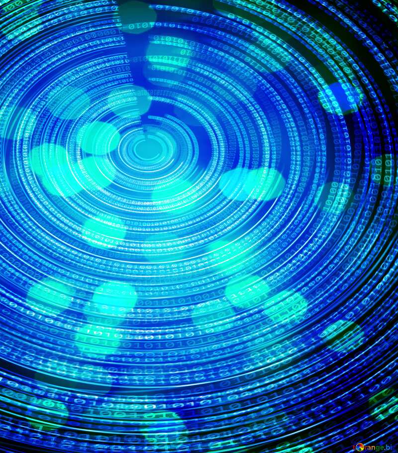 Blue Celebratory Digital Futuristic background №49672