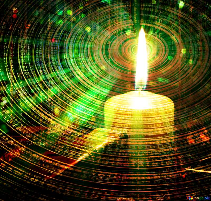 Candle desktop wallpaper. New year. Technology  Futuristic background №6688