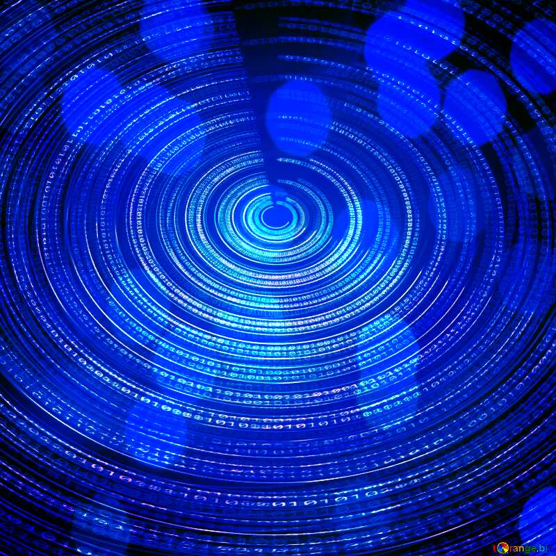 Dark blue Digital Futuristic background №49672