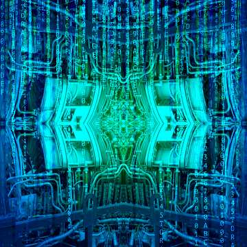 FX №173087 Space Digital enterprise matrix style background overlay Abstract Mechanic pipe background