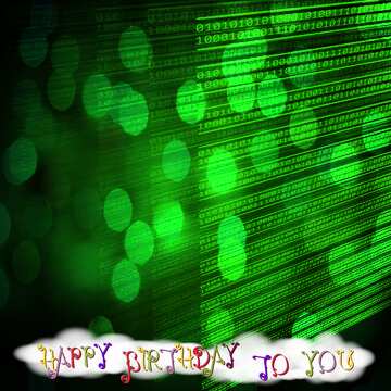 FX №173312 Holiday Happy birthday card for programmer 