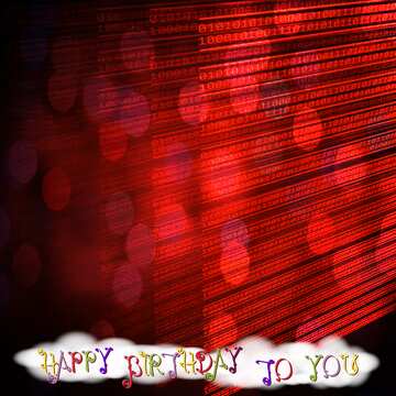 FX №173311 red Happy birthday card for programmer 