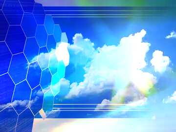 FX №173978 Sky with clouds Tech business information concept image for presentation