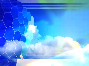 FX №173980 Sky with clouds Tech business information concept image for presentation