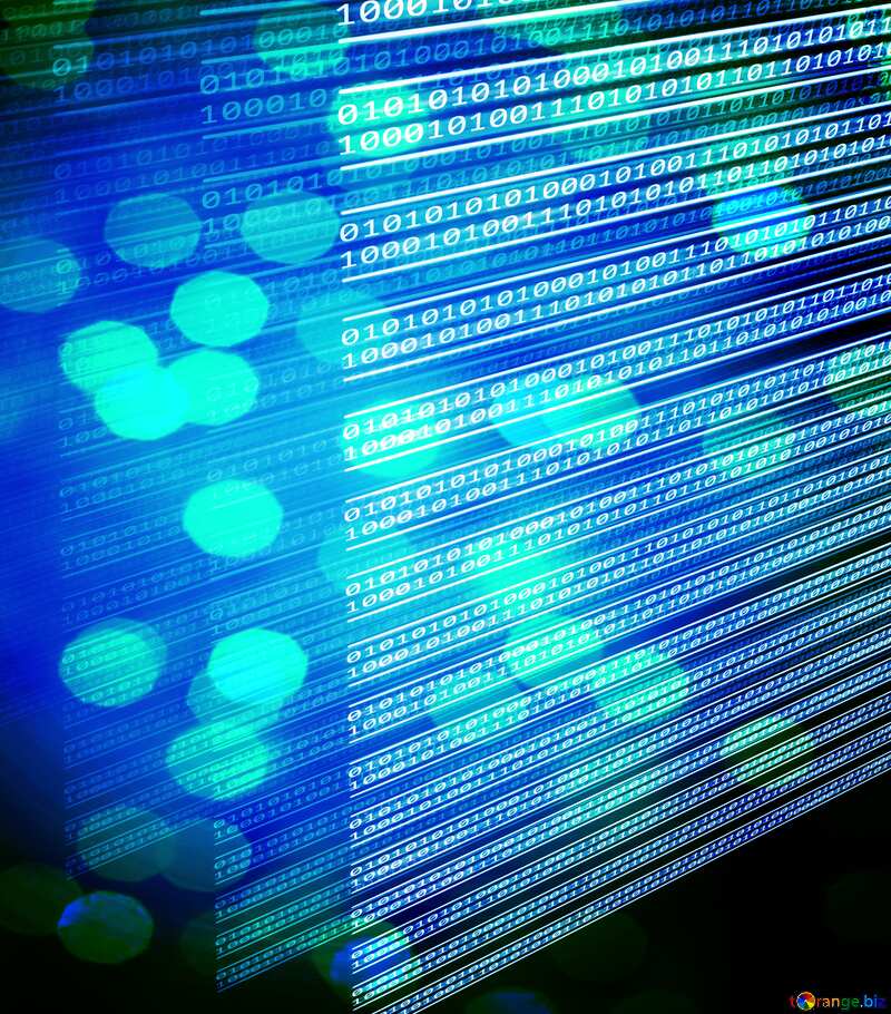 Blue Digital computer internet media bokeh background     №49673