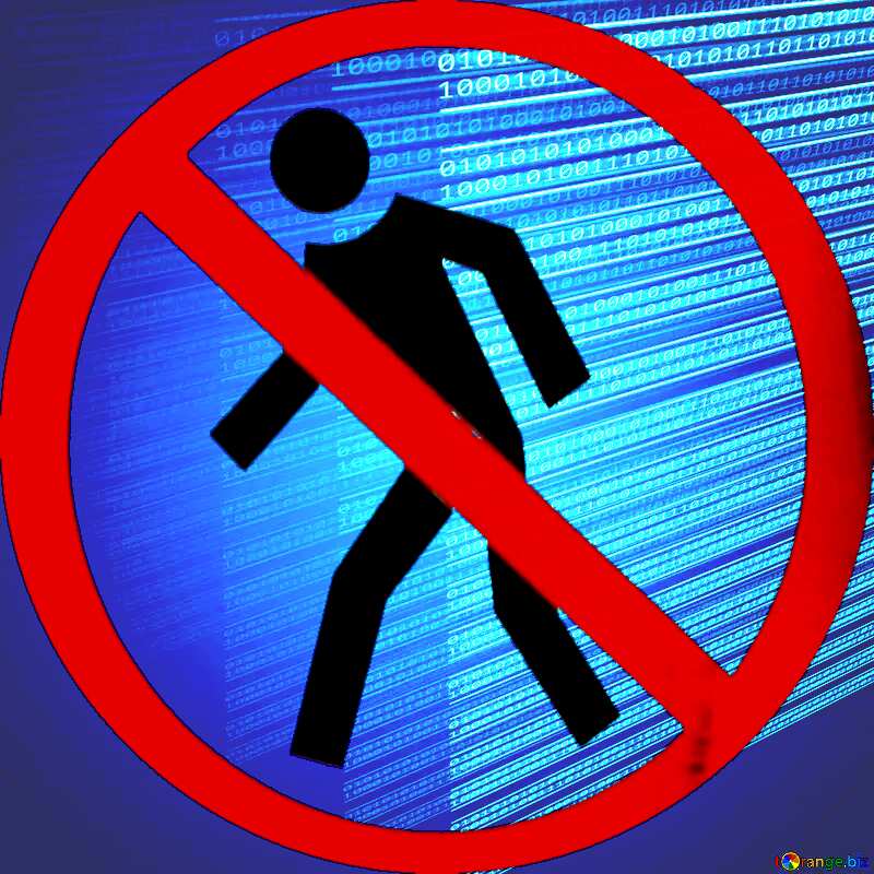 Safety Forbidden Digital computer internet media background  №49673