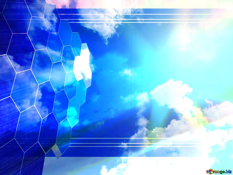 Sky with clouds Tech business information concept image for presentation №31598