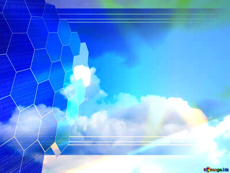 Sky with clouds Tech business information concept image for presentation №31584