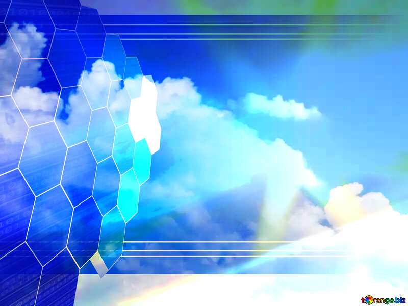 Sky with clouds Tech business information concept image for presentation №31575