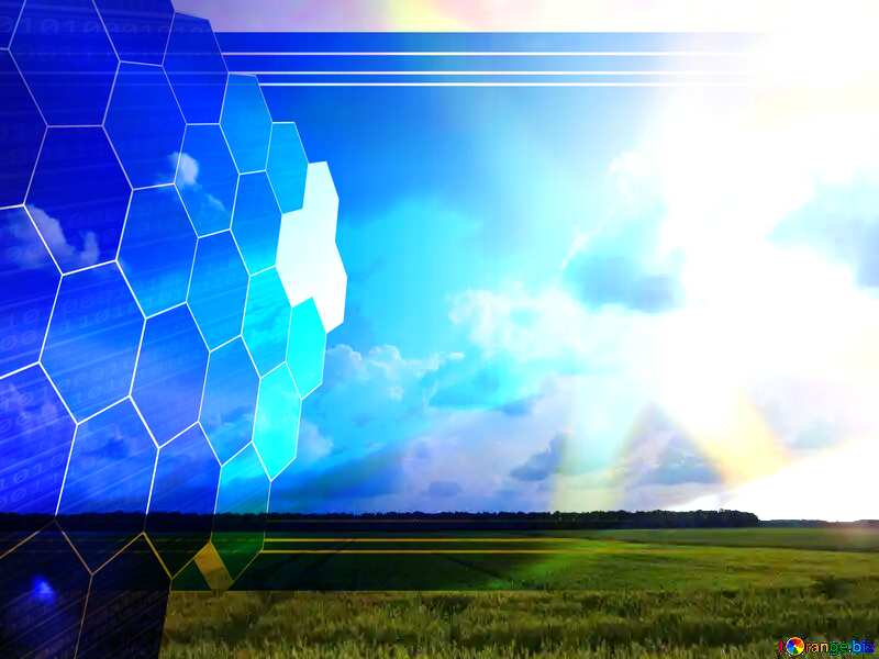Under the blue sky Tech business information concept image for presentation №27343