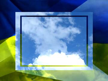 FX №174618 Clear skies over head Ukrainian illustration template frame