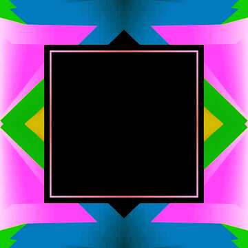 Colorful geometric template frame
