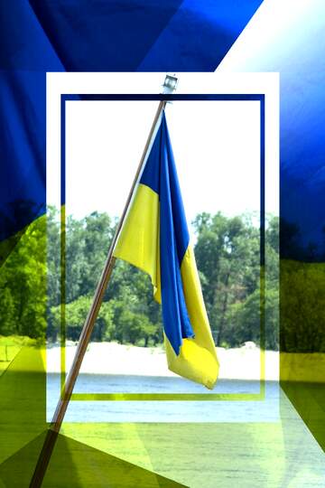 FX №174501 Flag of Ukraine Ukrainian illustration template frame