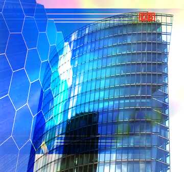 FX №174023 Skyscraper Tech business information concept image for presentation