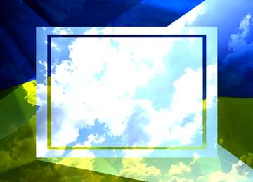FX №174610 Sunny skies Ukrainian illustration template frame