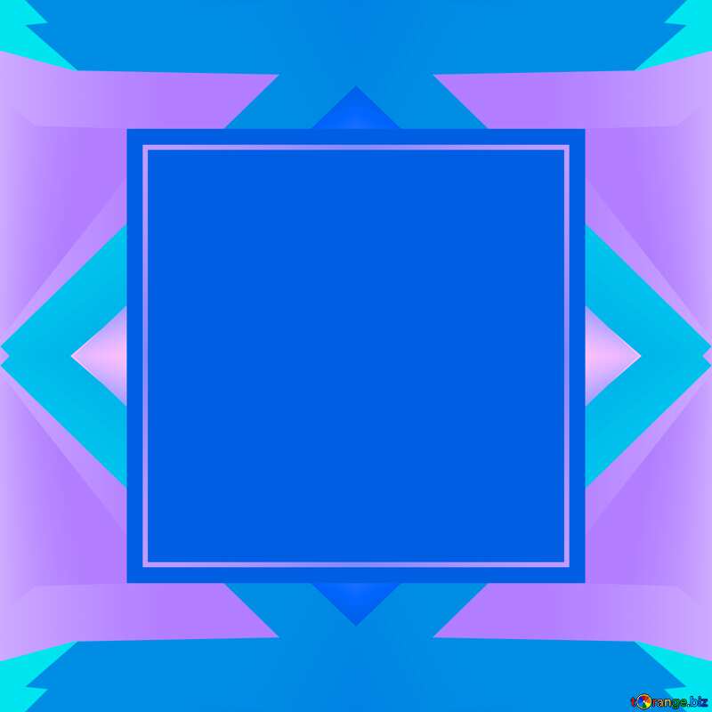 Blue blank  illustration template frame     №49675