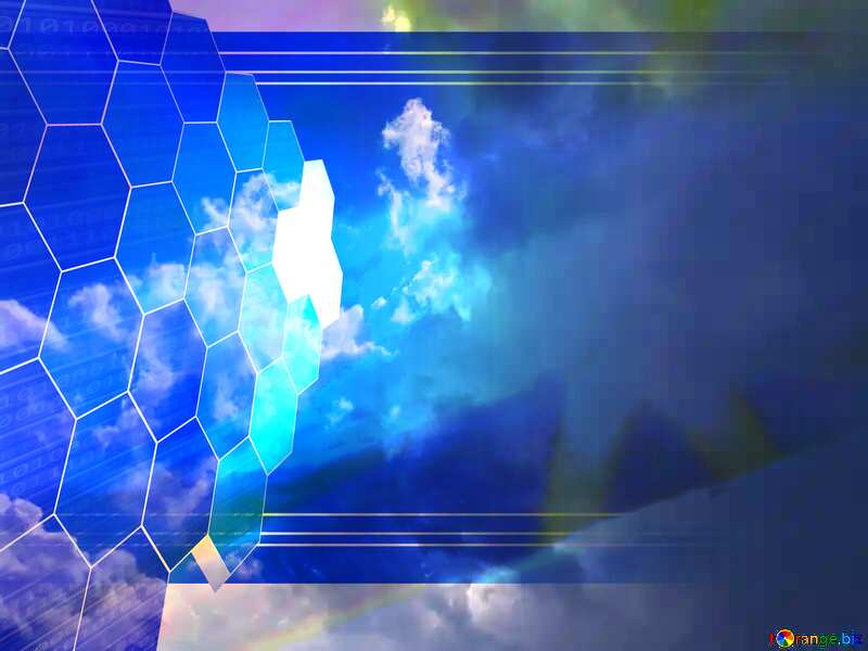 Cloud on blue sky Tech business information concept image for presentation №873