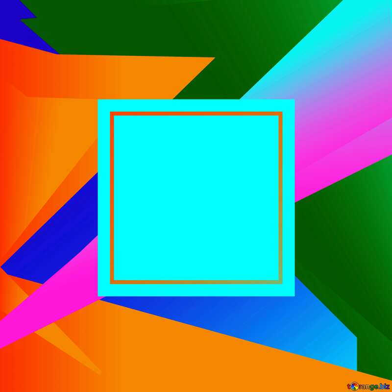 Colorful blank illustration template geometric frame №49675
